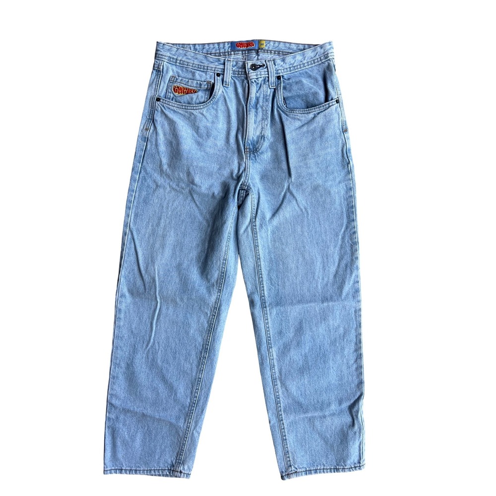 Empyre Relaxed Fit Light Wash Blue Denim Jeans Mens 30 Skate Streetwear Baggy